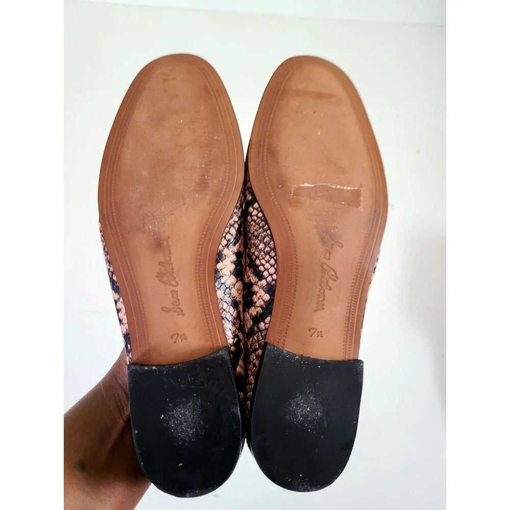 Sam Edelman Loraine Snake Print Loafer Shoes Size 7.5 Horse Bit